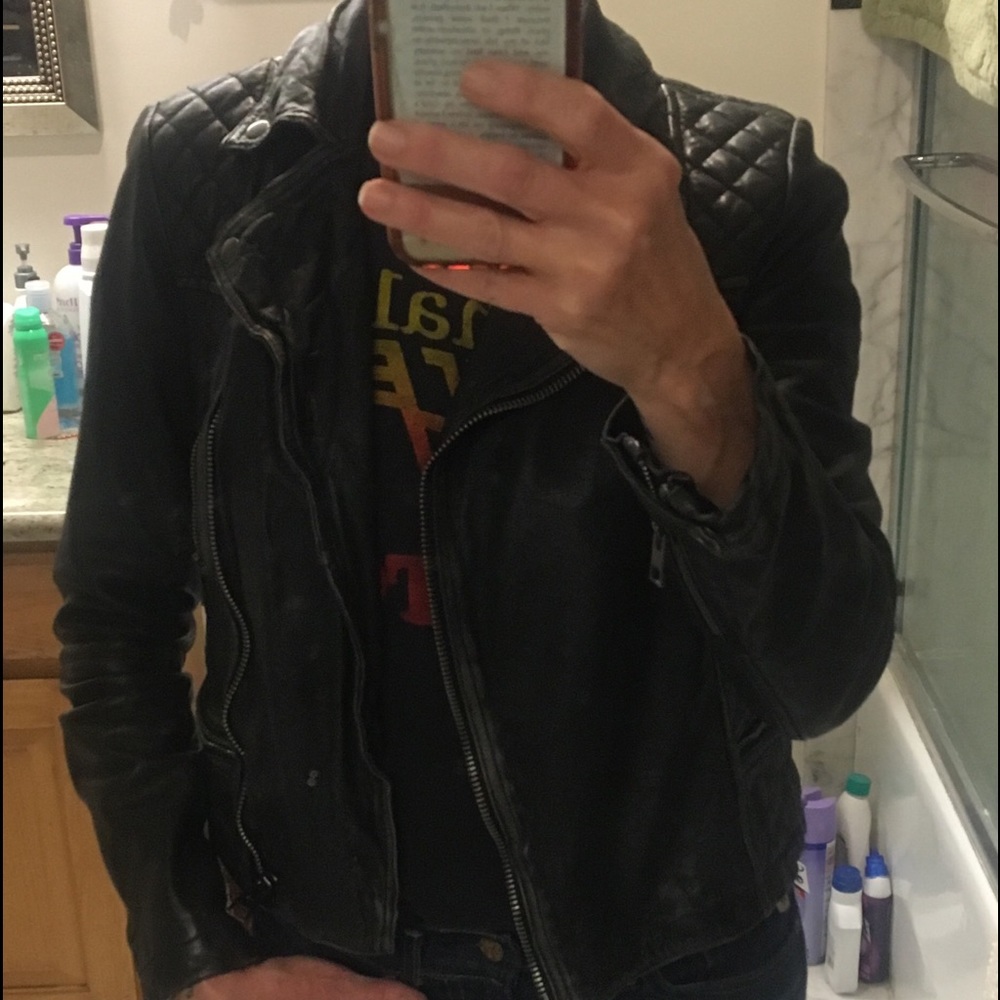 ALLSAINTS Cargo Leather Moto Jacket EUC - Picture 6 of 8